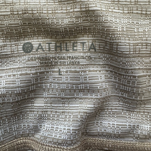 Athleta High-Rise Jacquard Chaturanga Leggings White Gray Size L NWOT - Picture 5 of 9